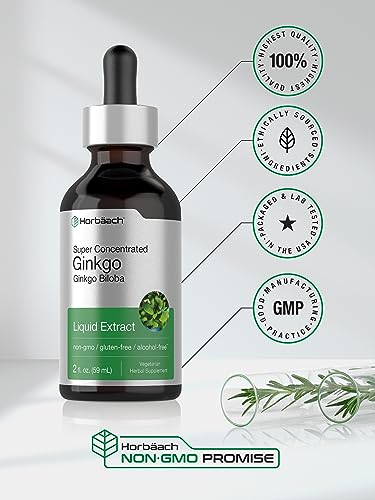 Horbäach CL40360 Ginkgo Biloba Extract Liquid 2 Fl Oz | Alcohol-Free Herb Supplement thumb #5