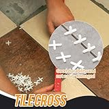 1500 PCS Tile Spacers, 2mm/3mm/5mm Cross Shaped Gasket Plastic Cross Spacer Slab Spacers Tiling Tools Ceramic for Tile Installation Tile Fixing Mat (White) - Image 5