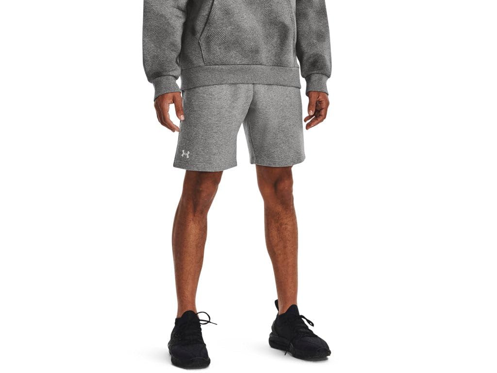 Under Armour UA Rival Fleece, (025) Castlerock Light Heather / / White, Medium Tall