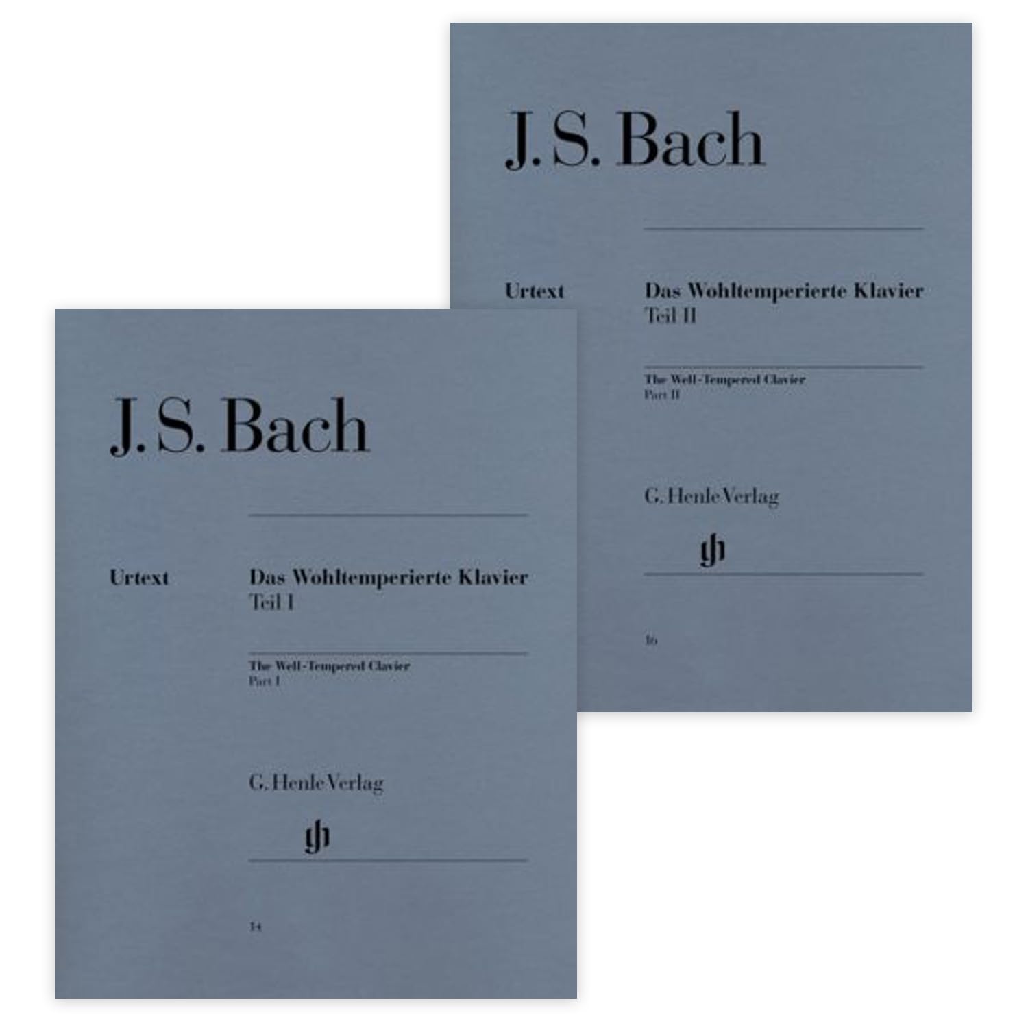Das Wohltemperierte Klavier Teil I und Teil II (HN 14, HN 16, 9790201800141, 9790201800141) Bach Band 1 u. 2 + Notenheft + 2 Pianobleistifte
