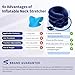 S Cervical Neck Traction Device for Instant Neck Pain Relief - Inflatable & Adjustable Neck Stretcher Neck Support Brace, Best Neck Traction Pillow for Home Use Neck Decompression (Blue)