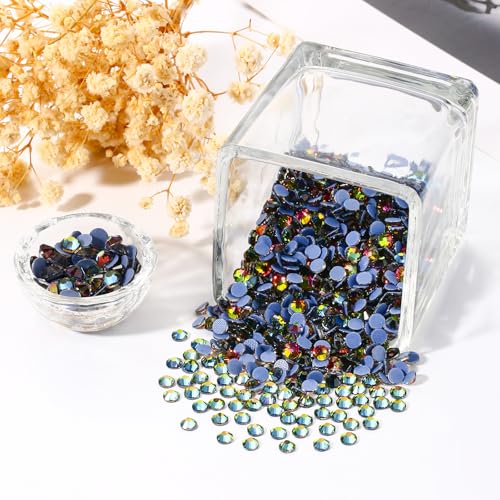Image of Hotfix Rhinestones Bulk 3000PCS SS10 (2.7-2.9mm), Rainbow Glass Rhinestones for Clothes, Tumblers, Shoes DIY, Heat Transfer Flatback Gems for Crafts & Decoration
