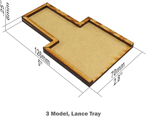 Miniatura 10 de LITKO Bandeja de movimiento de formación de lanza Bretonnia  Compatible con Warhammer The Old World  Rango y archivo (1.181 x 2.362 in, 10