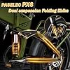 PASELEC PX6 Electric Bicycle for Adults - 1500W Peak Motor Folding 20"x4.0" Fat Tire Mountain Ebike w/ 48V 13Ah Removable Battery, 7 Gears & 28 MPH Top Speed, GN #2