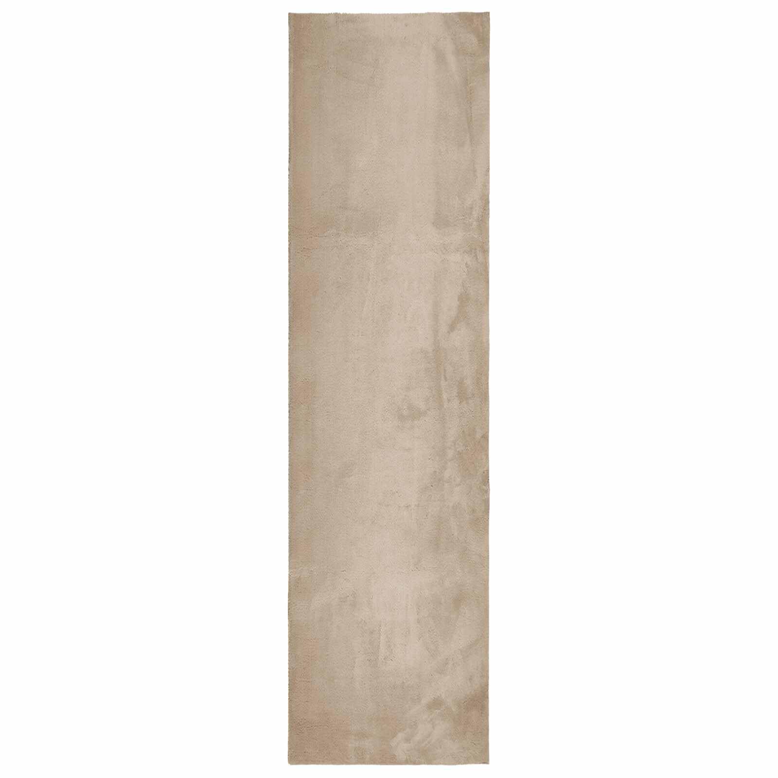 vidaXL Medium Pile Soft and Washable Rug HUARTE Sand 80 x 750 cm — image 1