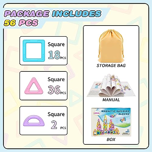 Kids Magnetic Blocks, Stem Magnet Toys For 3 4 5 6 7 8 Year Old Boys And Girls, Magnetic Building Tiles For Kids Age 3-5 4-8, Learning Educational Sensory Toys Gifts, Preschool Classroom Must Haves #TOP5