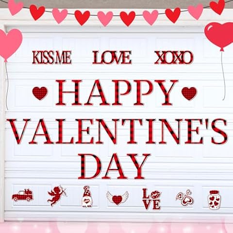 Ferraycle 30 Pcs Valentine's Day Garage Door Magnets Cover