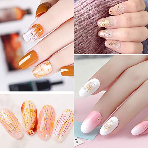 12 Box 3D Gold Silver Line Nail Decals, Line Nail Art Decoration Strip Line Set Kit,DIY Manicure Net Strips Design Nail Art Decoration - Thumbnail 4
