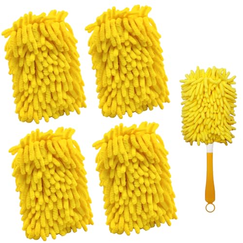 Image of Reusable Duster Refill for Swiffer, 360 Heavy Duty Dusters Refills Compatible with Swiffer Duster Refill, Microfiber Ceiling Fan Hand Duster Refills 4 Pack(Handle is Not Included)