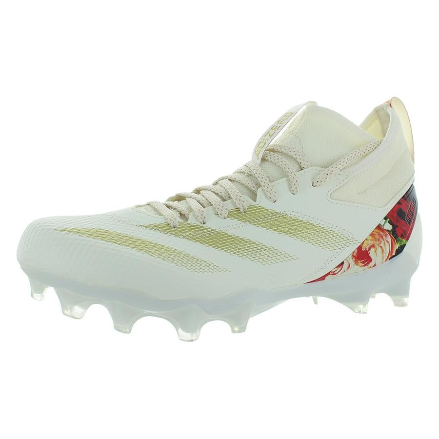 Image of adidas Adizero Impact Unisex Shoes Size 10.5, Color: Off White /Gold Metallic /Footwear White-White