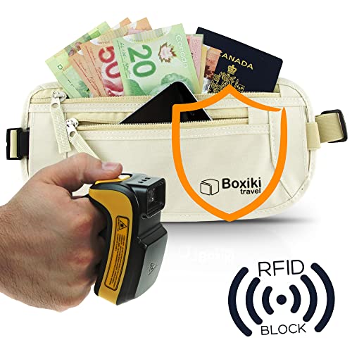Boxiki Travel Hidden Money Belt for Men & Women - RFID Blocking Waist Pack for Passport, Wallet & Phone - Safe and… - Image 6