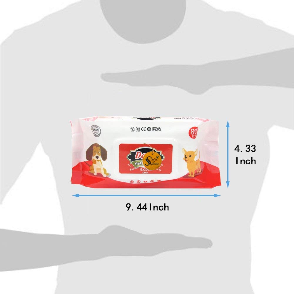 Sage Square Alcohol-Free All Natural Deodorizing Pet Cleaning Dog/Cat’s Ears Eyes Paws Antibacterial Wipes (80 Pieces) Sage Square Alcohol-Free All Natural Deodorizing Pet Cleaning Dog/Cat’s Ears Eyes Paws Antibacterial Wipes (80 Pieces)