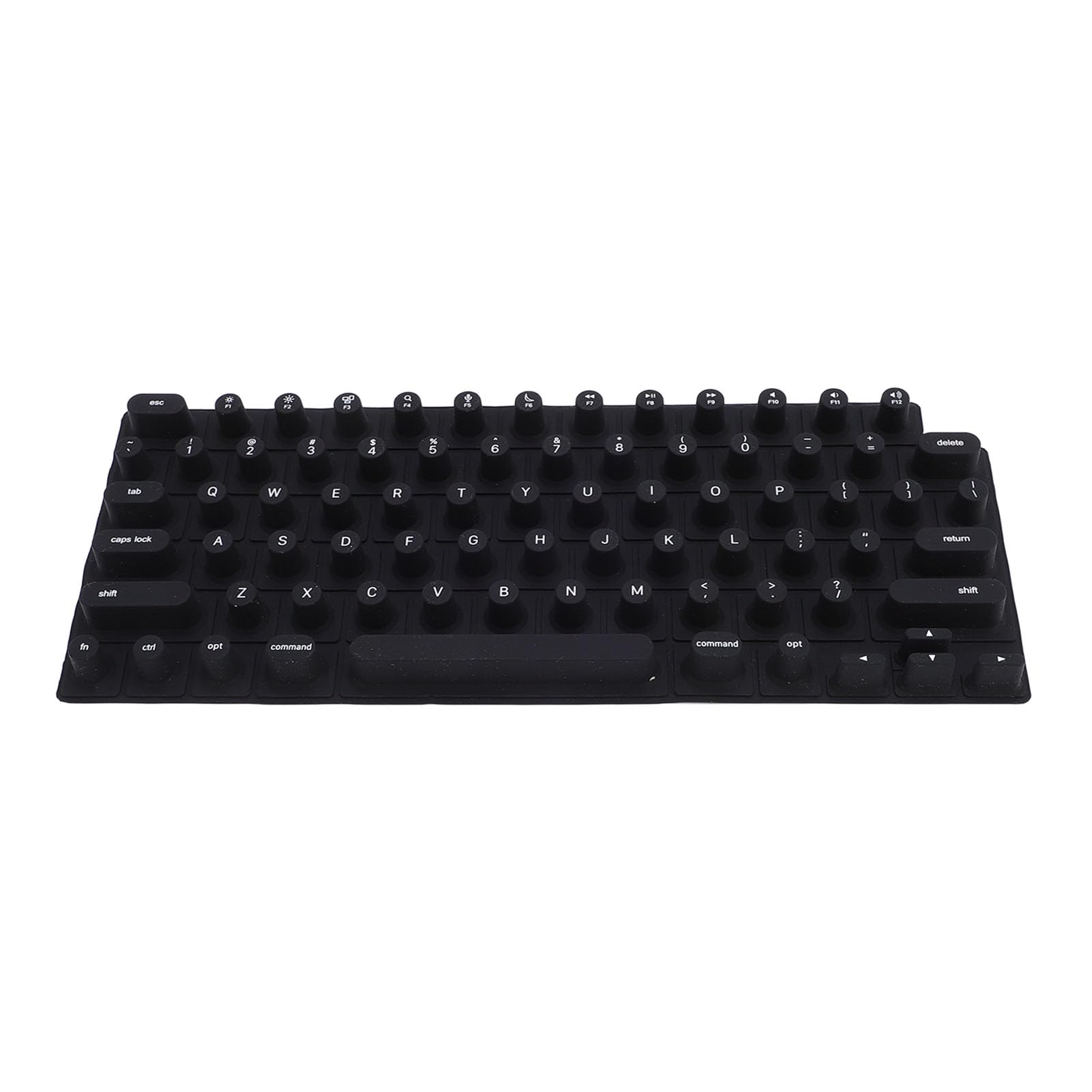 Teclado para Uñas Largas, Tipia Tipo Teckboard Cubierta de Clavos Largos Burbujas Burbujas Strism Silicona Cómodo Tipificación de Uñas Levantadas Tipando de Uñas para OS X (BLACK)