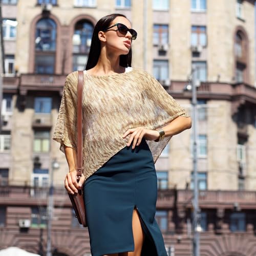 Image of Women Sheer Poncho Shrug Summer Sheer Blouse Top Lightweight Poncho Bolero for Evening Dress