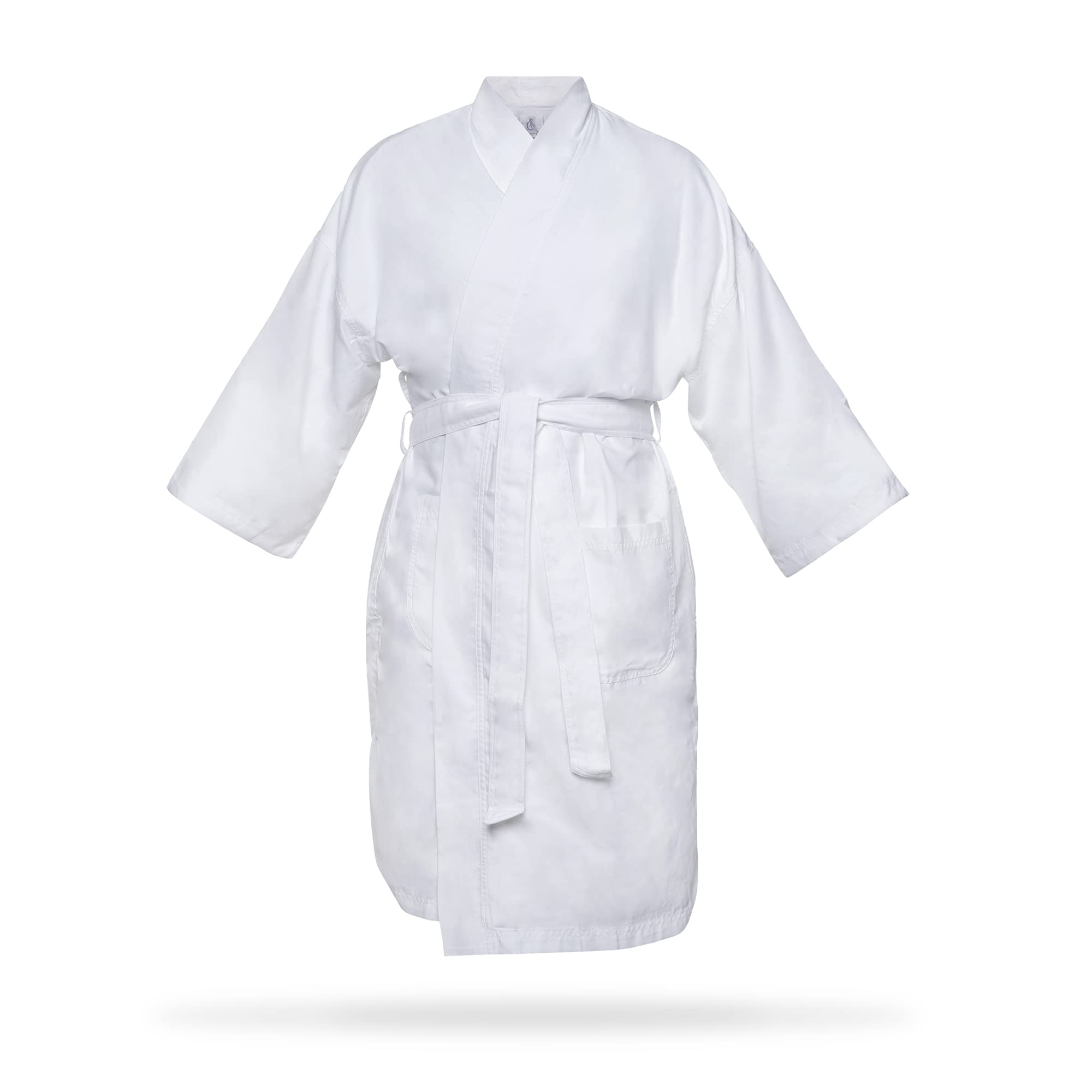Essentials Terry Kimono Robe 100 Cotton White