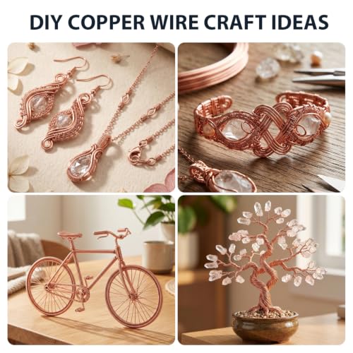 Image of Tenn Well 16.4ft 12 Gauge 99.9% Dead Soft Copper Wire | Bendable metal craft wire for electroculture Gardening, jewelry making, sculpting, floral /wreath making, wire wrapping