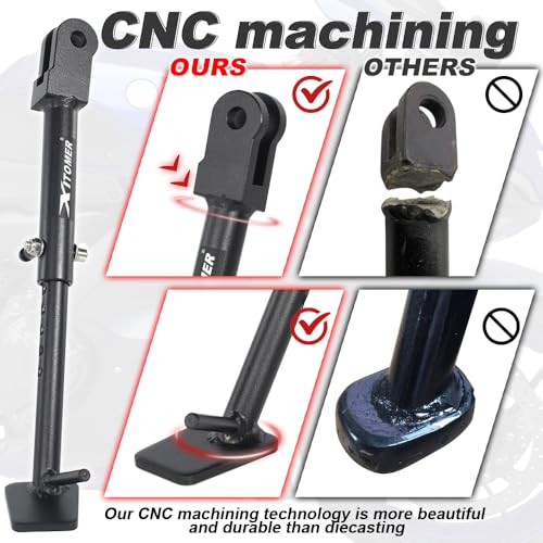 Image of xitomer 0-3 inch Adjustable Kickstand Fit for YZF-R7 2022 2023 2024 2025 2026 Motorcycle Adjustable Side Stand Fit for YZF R7 Foot Side Support