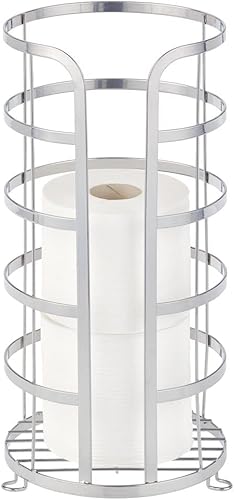 mDesign Soporte decorativo de metal para papel higiénico con almacenamiento para 3 rollos de papel higiénico, para bañotocador, capacidad para disponible en Yaxa Costa Rica