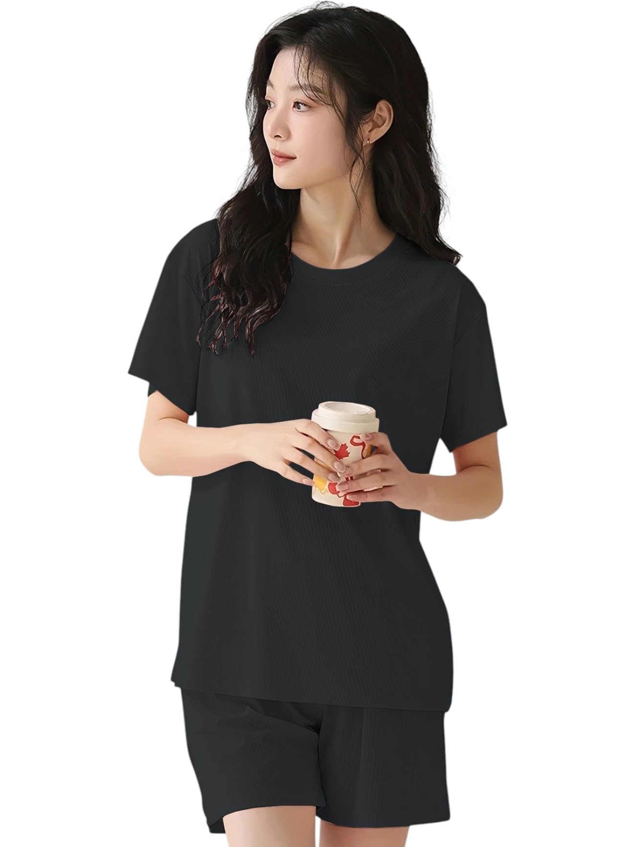 glasgo Women’s Cotton Blend Night Suit || Comfortable Everyday Nightwear Set || Stylish T-Shirt & Shorts/Pajama Set || Soft & Breathable Night Dress LNS-2-$-picture-48