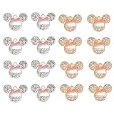 sailorsunny 16-Pcs Crystal Jewelry Making Charms Silver Pendant Charm For Women Making Jewelry Crafts Rhinestone Charms (Clover-2)