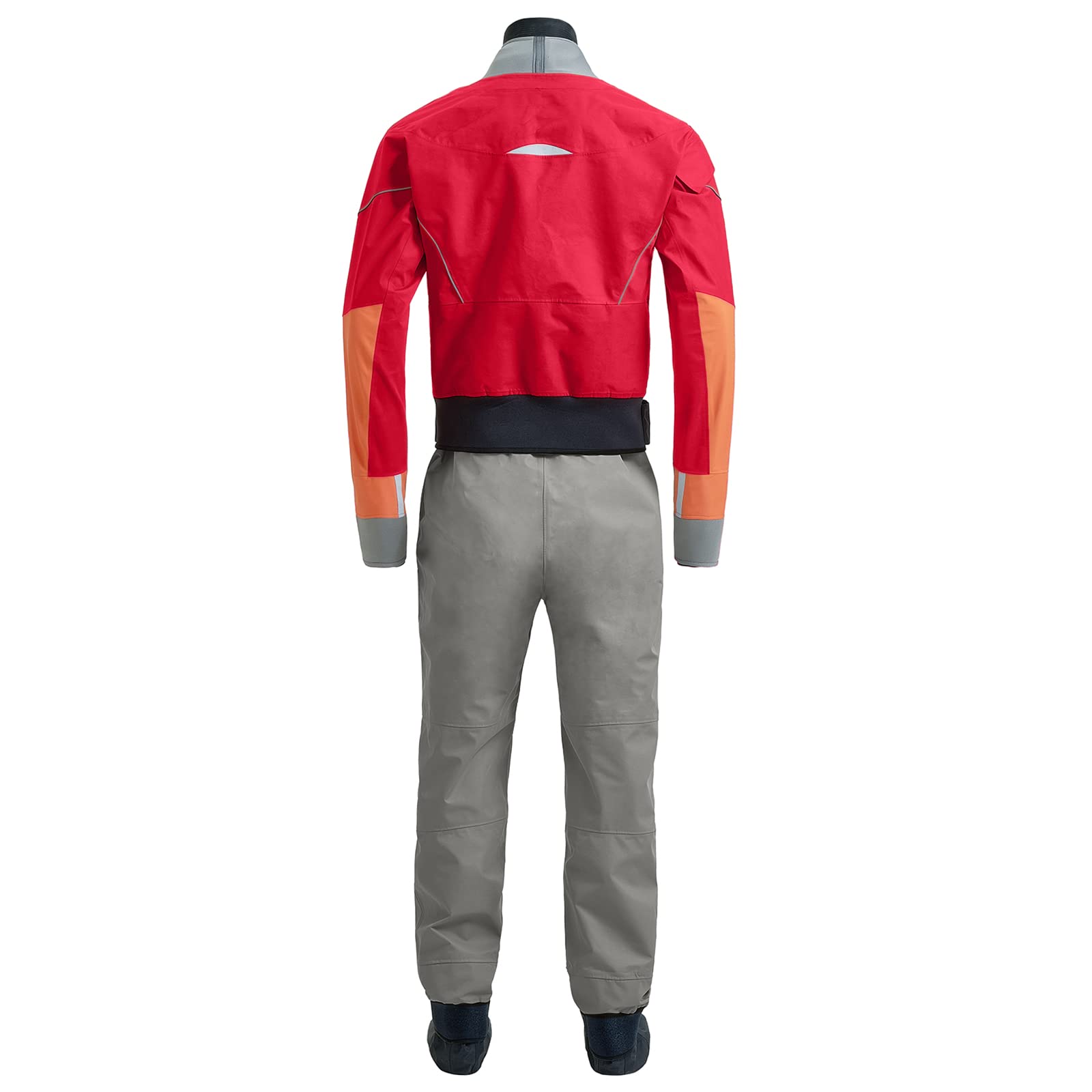 Trajes secos para hombres en agua fría, kayak, remo de aguas blancas, impermeable, rojo