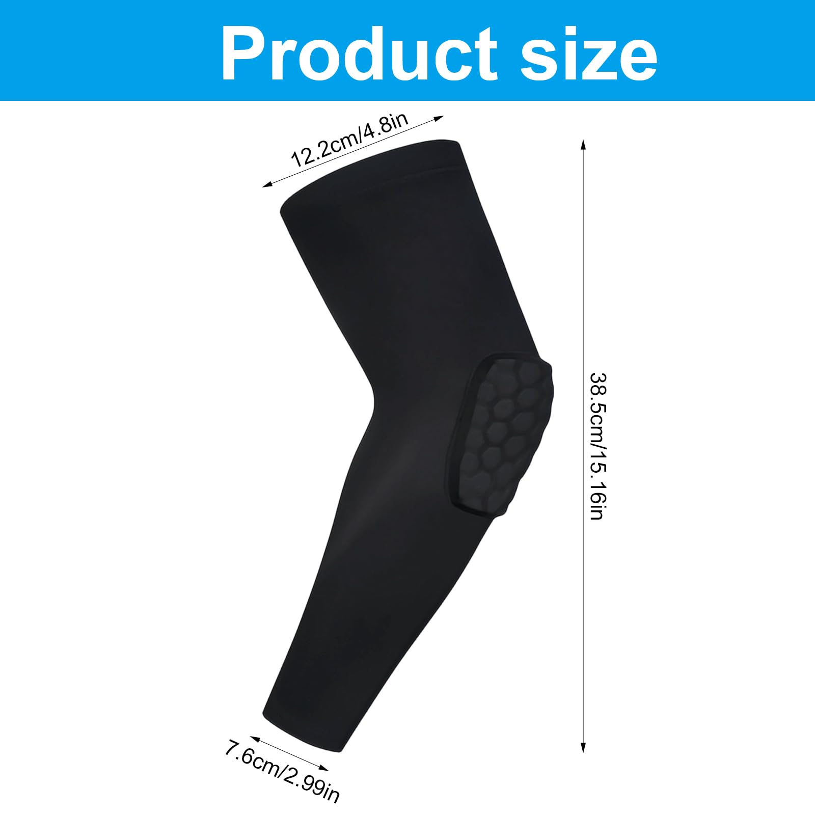 2 Pièces Coudière, Antidérapantes Protege Coude, Noires Elbow Support, avec Rembourrage, pour Basketball, Football, Volleyball, Cyclisme
