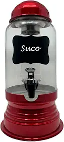 Suqueira, Refresqueira, Chopeira de Alumínio, 2,7 Litros, com Porta Gelo