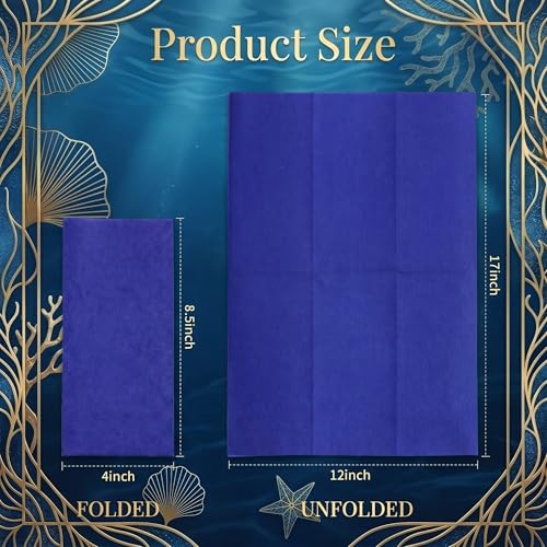 Image of 100 Pack Disposable Dinner Napkins, 4 Colors 12x17 Inch Soft | Bulk Disposable Table Napkins in Blue Gray Brown Cream, Highly Absorbent for Kitchen Dining Events, Weddings Party Supplies