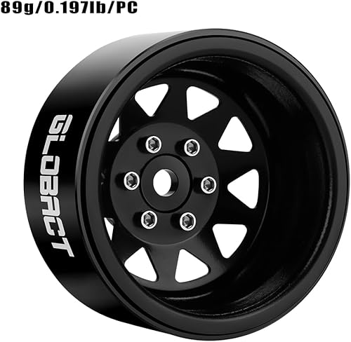 Miniatura 11 de GLOBACT Ruedas Beadlock 1.9 - Cubo de rueda RC -0.43 pulgadas de desplazamiento para 1/10 TRX4 TRX6 Axial SCX10 I II III Pro Redcat RC Crawler