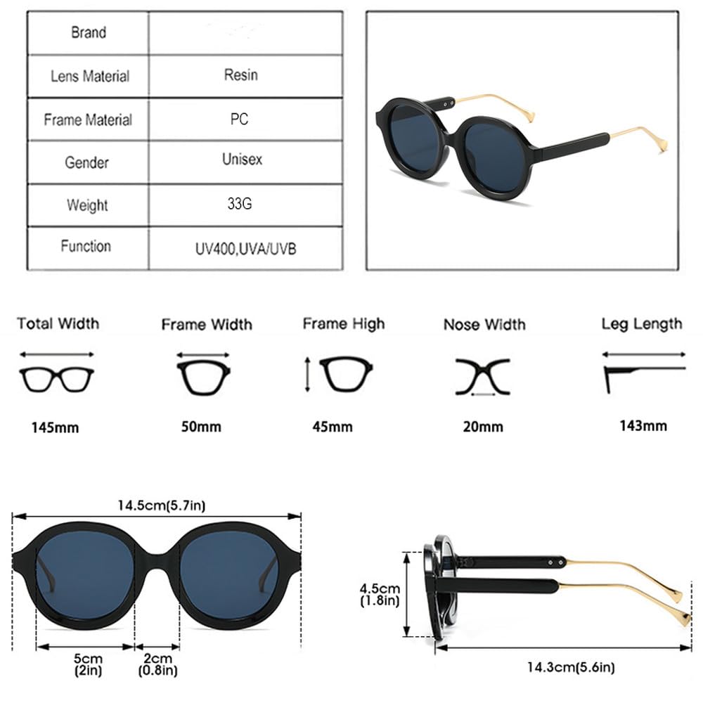 Retro okrągłe Punk damskie okulary przeciwsłoneczne modne odcienie gradientowe UV400