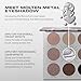 Morphe Rich & Foiled Artistry Palette - Foil-Effect Smokey Eyeshadow Palette with Matte, Shimmer & Foil Finishes - Rose, Brown & Silver Eyeshadow with Luminous Payoff - Going Platinum (0.35 oz)