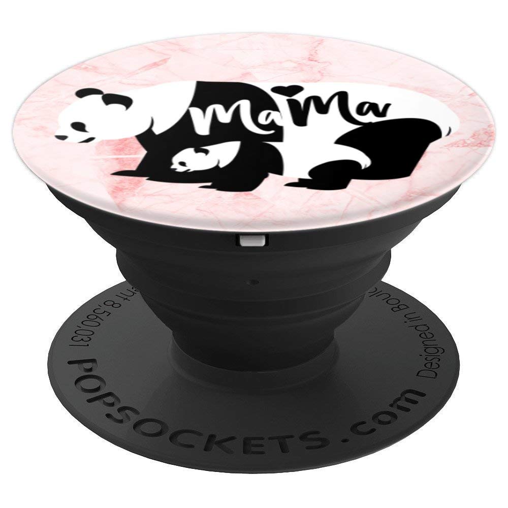 Mama Panda Bear And Cub Gift For Mom PopSockets PopGrip: Swappable Grip for Phones & Tablets