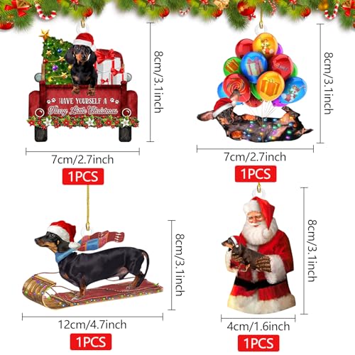 Kerstboomversiering-4-stuks-teckel-kerstdecoraties-gepersonaliseerde-kerstdecoratie-acryl-teckel-decoratie-kerstdecoratie-grappige-hangende-decoratie-rugzak-hangende-woondecoratie-kerstboom