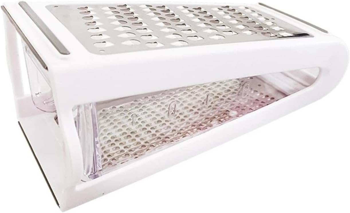 Handheld Box Grater with Handle for Cheese, Vegetables, and Ginger