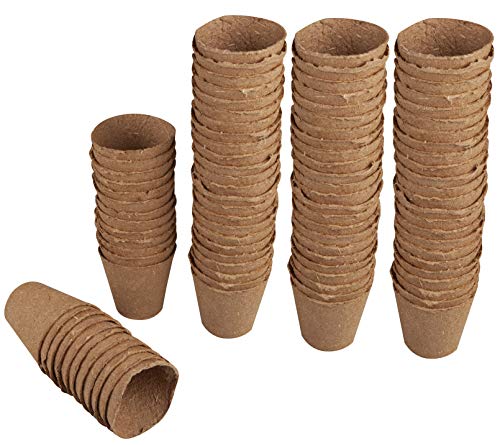 Windhager 04344 - Macetas Redondas sin turba, 6 cm, 48 Unidades, Color marrón