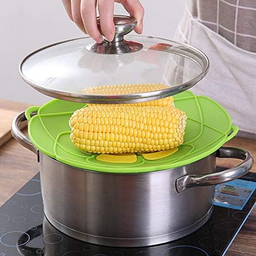 Couvercle en silicone anti-débordement pour casseroles et micro-ondes, facile à nettoyer, 25.5 cm - Image détaillée