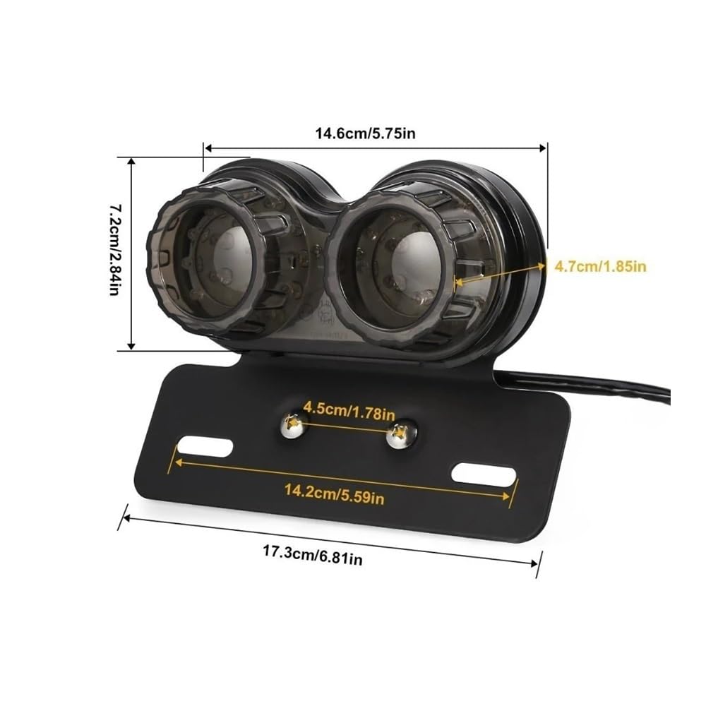 SinSed Moto luce freno stop Fanale Posteriore Integrato A LED Per Lampada Freno Posteriore Universale Per Moto 12V