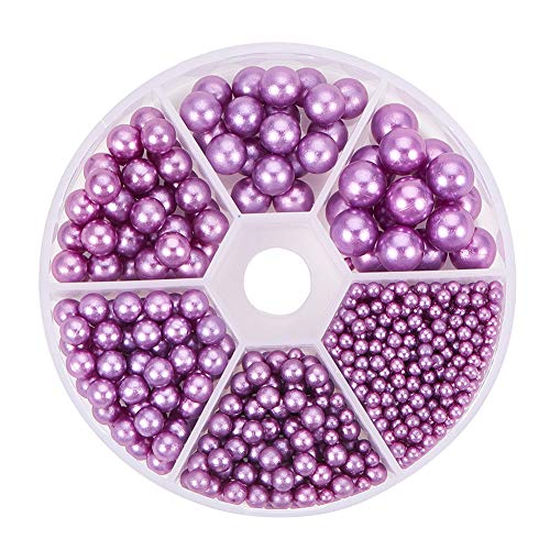 PH PandaHall About 1113 Pieces 6 Sizes No Holes/Undrilled Imitated Pearl Beads