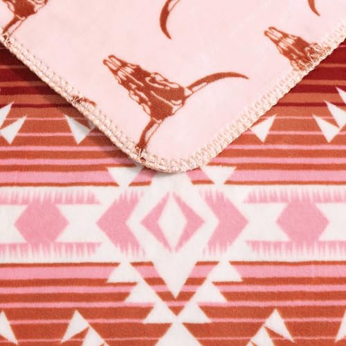 Couverture Wrangler réversible rose jéricho douce pour lit simple - 6