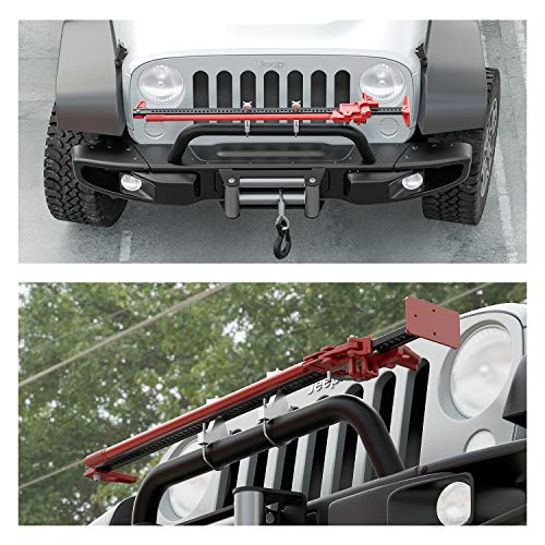 ORCISH High Lift Mount for 2"-3" Tube, Adjustable Jack Tube Mount Bracket for Jeep Wrangler JK TJ Roof Rack Front Bumper Bull Bar Roll Cage Spare Tire Toyota FJ Cruiser (Silver) - Thumbnail 5