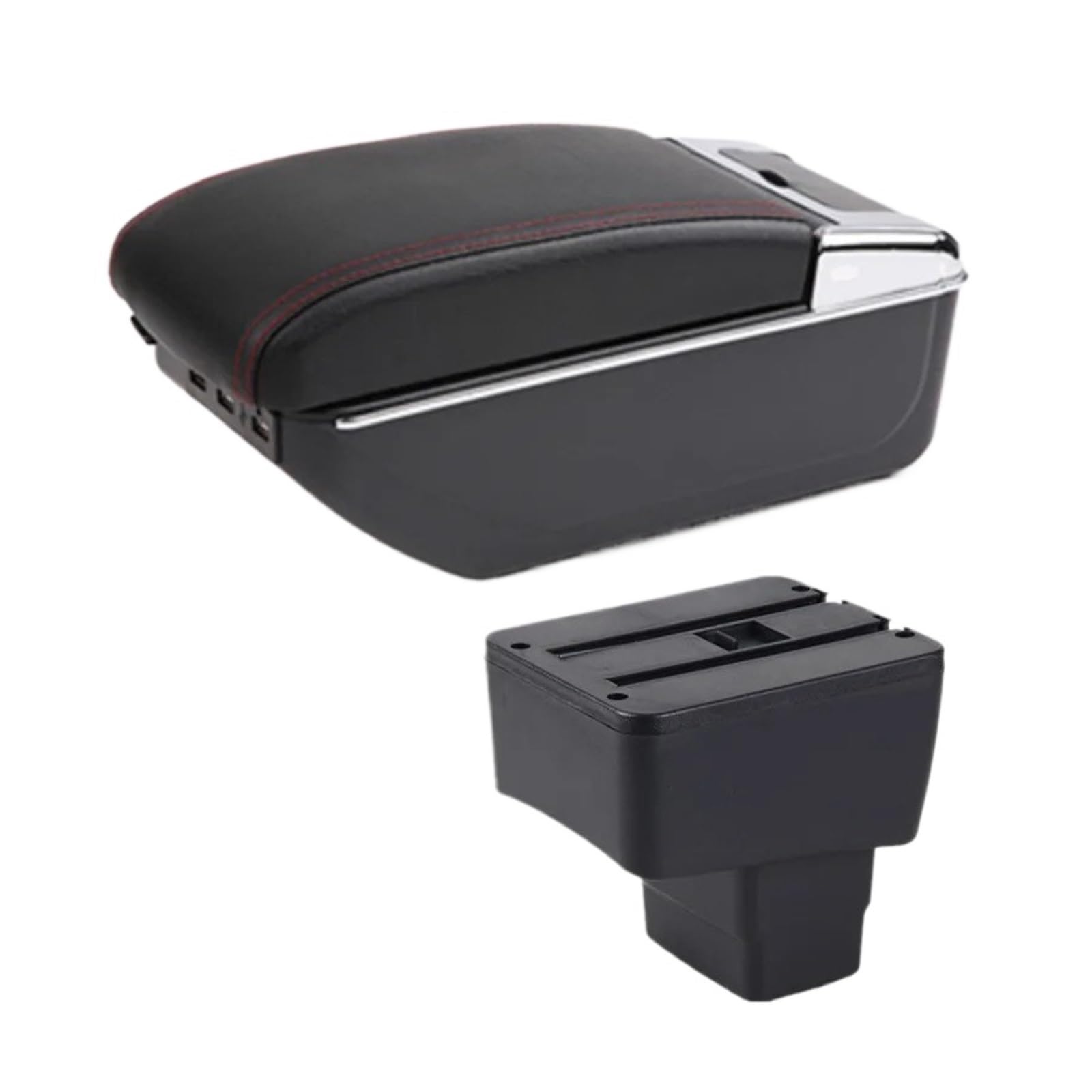UMDJJU For Mazda 2 For Skyactiv For Version For Cx3 For CX-3 Armrest Box Car Storage Dedicated Retrofit Accessories Car Centre Console Armrest Box(D1 red line 7USB)