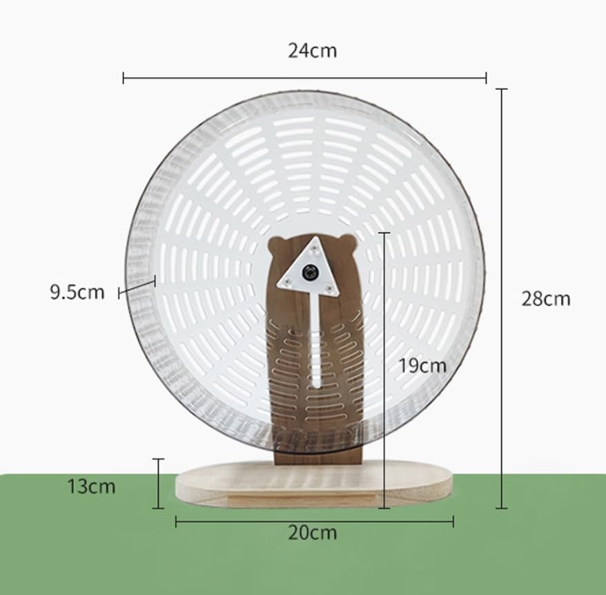 Rueda de Hámster,Rueda para Correr de Hámster,Hámster Silenciosa Rueda de Ejercicio,Accesorio para Jaula de Ruedas Juguete,Hámster Juguete,con Soporte de Madera,para Hámster,Ratones,Chinchillas