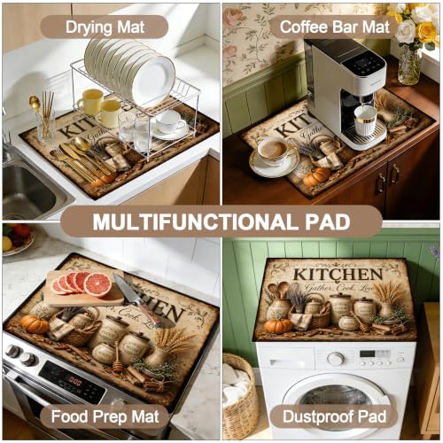 Image of Stove Burner Covers Non-Slip Electric Cooktop Protector Mat (Kitchen A)