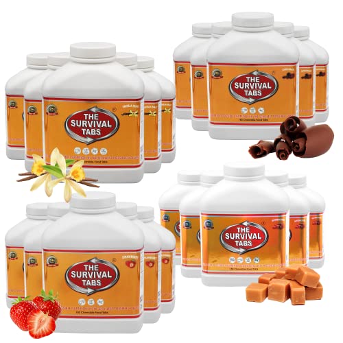 300 days Emergency Survival Food Disaster Preparedness Supply Gluten Free & Non-GMO 25 year shelf life No special storage Ready to eat 3600 protein tabs