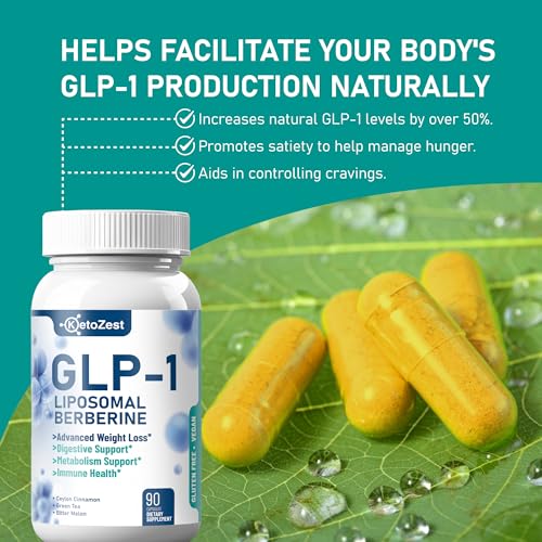 GLP-1 Weight Loss Support Supplement - 15-in-1 GLP1 Booster for Support Weight Management Appetite Suppressant Fat Burn for Women Men - with Liposomal Berberine HCl Bitter Melon Citrus - Image 4