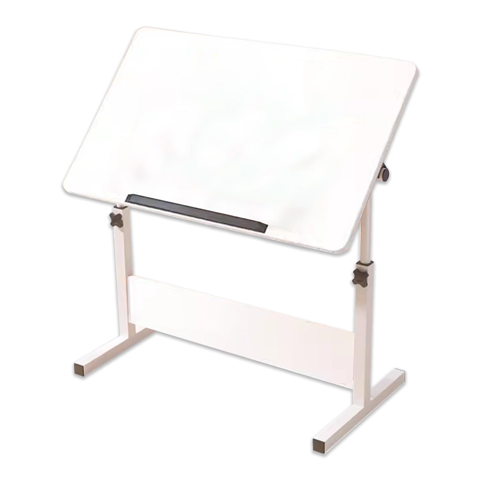 Tavolo da disegno regolabile in altezza per artisti, tavolo da disegno con cavalletti, scrivania per computer per casa e ufficio, bianco, 50 x 80 cm
