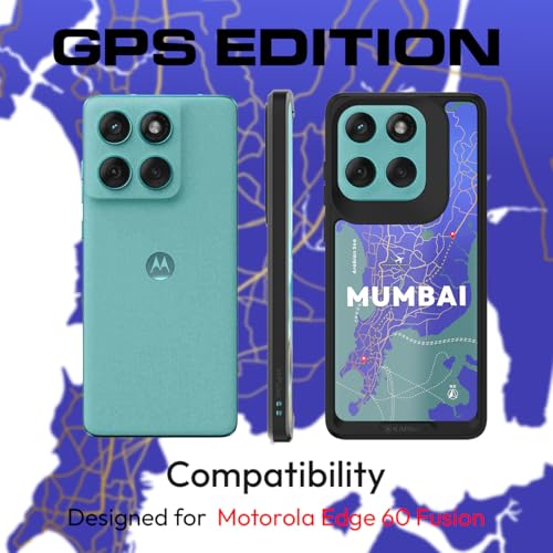 Image of KAPAVER Impulse Back Cover Case Compatible for Motorola Edge 60 Fusion (PC + TPU) (GPS Mumbai-BS), Multicolour