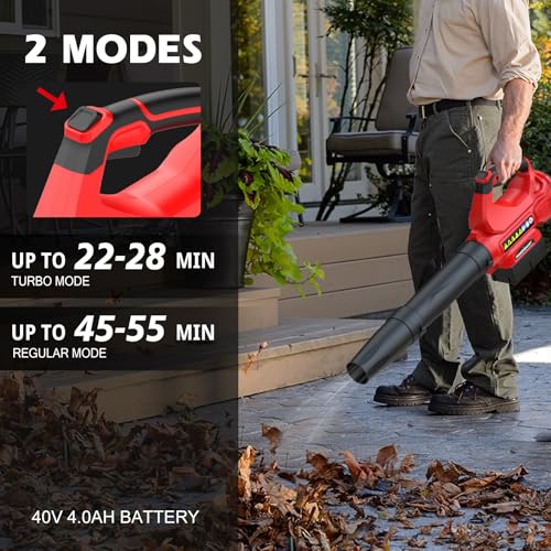 Image of PowerSmart 40V 21 inch Cordless Lawn Mower + 465 CFM Leaf Blower, 3 Batteries