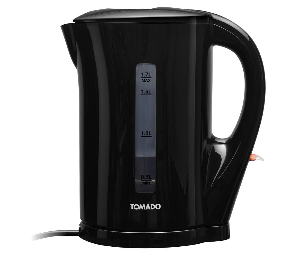 Tomado TWK1700B - Bollitore - 1,7 litri - Indicatore del livello dell'acqua - Nero
