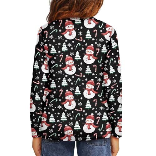 Renewold Kids Athletic Shirts Christmas Tees Girls Boys T-Shirts Crewneck Long Sleeve T Shirts Casual Clothes 3-16 Years2